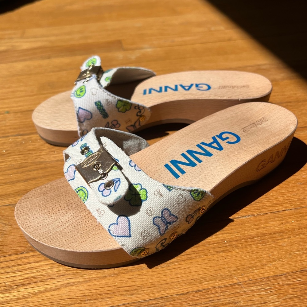 Ganni x Scholls summer clogs